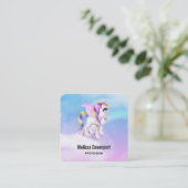 Mooie orn met regenboogmane vierkante visitekaartje (Staand voorkant)