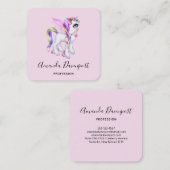 Mooie orn met regenboogmane vierkante visitekaartje (Voorkant / Achterkant)