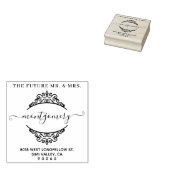 Mooie Ornament Circle Future Mr & Mrs Rubberstempel (Gestempeld)