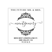 Mooie Ornament Circle Future Mr & Mrs Rubberstempel (Afrduk)