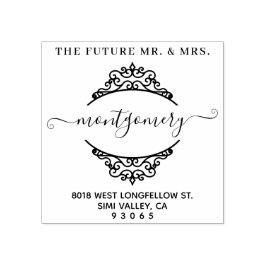 Mooie Ornament Circle Future Mr & Mrs Rubberstempel