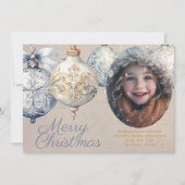 Mooie  Ornament foto Feestdagenkaart (Voorkant)