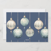 Mooie  Ornament foto Feestdagenkaart (Achterkant)