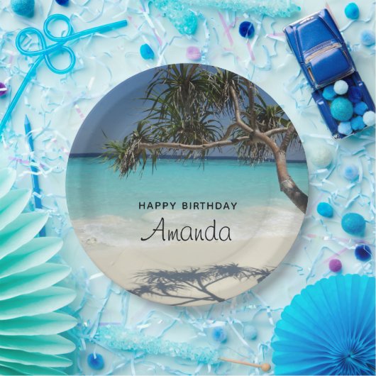 Mooie orthodoxe strande oceaanparadijsdag papieren bordje (Feest)