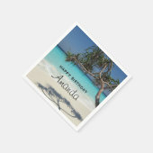 Mooie orthodoxe strande oceaanparadijsdag servet (Hoek)