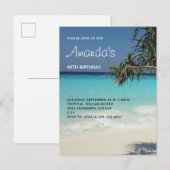 Mooie orthodoxe strande oceaanparadijsdag uitnodiging briefkaart (Voorkant / Achterkant)