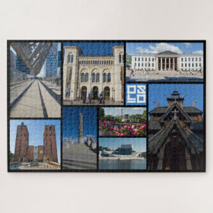 Mooie Oslo. horizontaal, Noorwegen, Jigzaag Puzzle Legpuzzel
