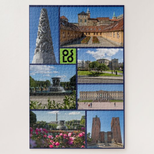Mooie Oslo, Noorwegen, puzzle Legpuzzel (Verticaal)