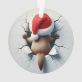 Mooie Otter Dubbelzijdige Kerst Ornament (achterkant)