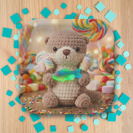 Mooie Otter en Gummi Vis Thema Jongens Verjaardag  Papieren Bordje