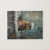 Mooie Otter in Bubbelbad Legpuzzel (Horizontaal)