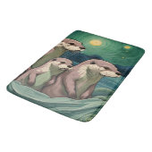 Mooie otterfamilie Van Gogh Stijl Badmat (Gekanteld)