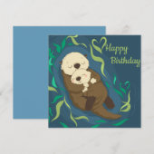 Mooie Otters Feestdagenkaart (Voorkant / Achterkant)