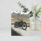 Mooie Oude Antieke Motorfiets Briefkaart (Staand voorkant)
