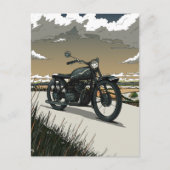 Mooie Oude Antieke Motorfiets Briefkaart (Voorkant)