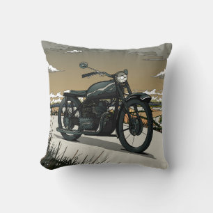 Mooie Oude Antieke Motorfiets Kussen