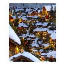 Mooie oude bergdorpje met Kerstmis