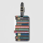 Mooie oude  boeken, boekenwerven bagagelabel (Voorkant (verticaal))