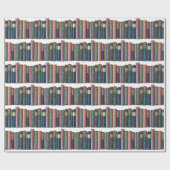 Mooie oude  boeken, boekenwerven cadeaupapier (Vlak)