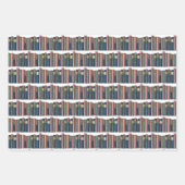 Mooie  oude boeken, boekenwerven inpakpapier vel (Voorkant)