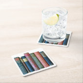 Mooie oude boeken, boekenwerven kartonnen onderzetters (Insitu)