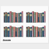 Mooie oude  boeken, boekenwerven rechthoekige sticker (Vel)