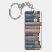 Mooie oude  boeken, boekenwerven sleutelhanger (Voorkant Links)