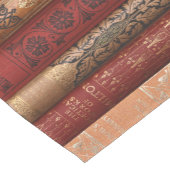 Mooie oude boekencijnen (rood en beige) korte tafelloper (Hoek)