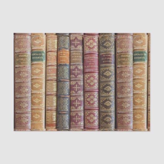 Mooie Oude Boekruggen Decoupage Tissuepapier (Voorkant)