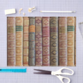 Mooie Oude Boekruggen Decoupage Tissuepapier (Craft)