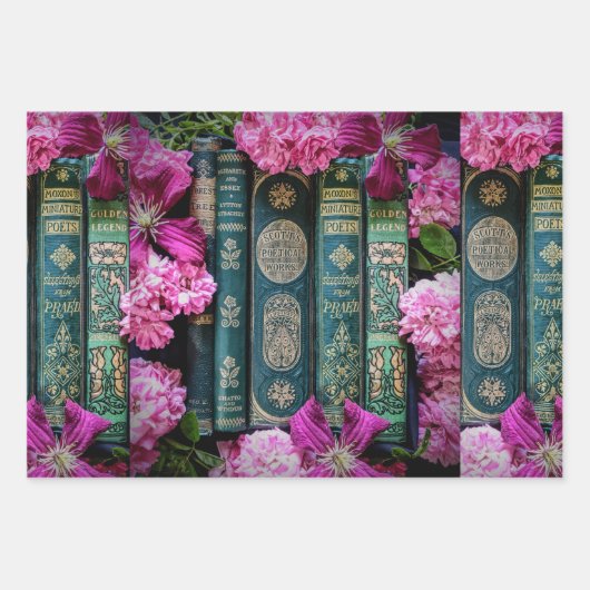 Mooie oude bogen, stekels en bloemen inpakpapier vel (Voorkant)