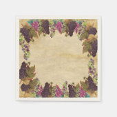 Mooie Oude Druivenranken Landelijke Papieren Borde Servet (Voorkant)