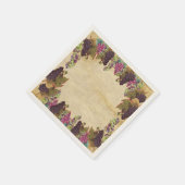 Mooie Oude Druivenranken Landelijke Papieren Borde Servet (Hoek)