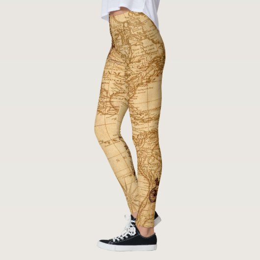 Mooie oude kaart leggings (Links)