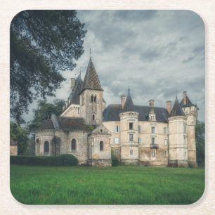 Mooie oude kasteel diep in het hart van Frankrijk Kartonnen Onderzetters