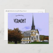 Mooie oude kerk in Oost-Oranje Vermont Briefkaart (Voorkant / Achterkant)