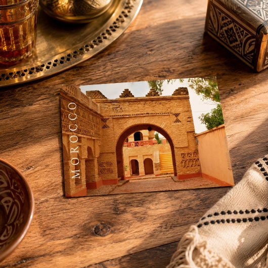 Mooie Oude Marrakesh Medina-architectuur Briefkaart