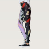 Mooie oude moderne kunst achteraan en lavender leggings (Links)
