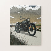Mooie oude  motorfiets legpuzzel (Verticaal)