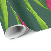 Mooie, oude roze roze en groene Calla Lilly Floral Cadeaupapier (Rol Hoek)