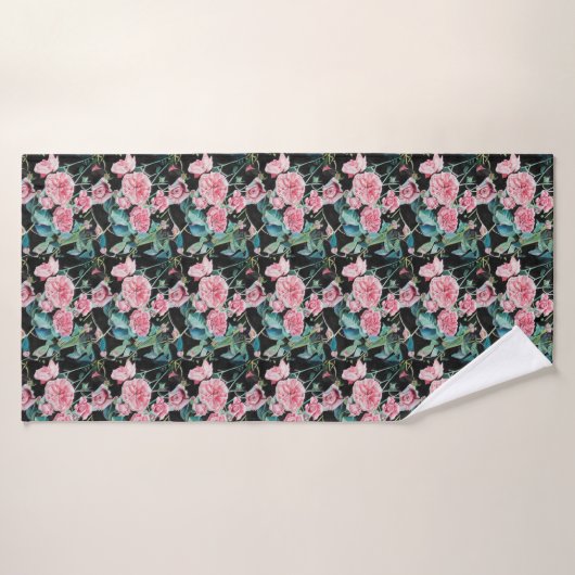 Mooie Oude Roze Rozen Badkamer Bad Handdoek (Badhanddoek)