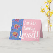 Mooie oude roze rozen je bent een zeer geliefde ka kaart (Gele Bloem)