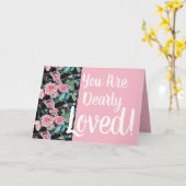 Mooie oude roze rozen je bent een zeer geliefde ka kaart (Gele Bloem)