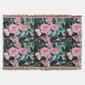 Mooie oude roze rozen moderne schroefdraad deken (Voorkant)