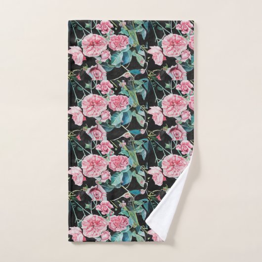 Mooie oude roze washanddoekset bad handdoek (Handdoek)