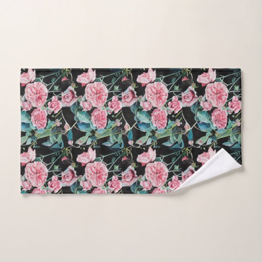 Mooie oude roze washanddoekset bad handdoek (Handdoek)