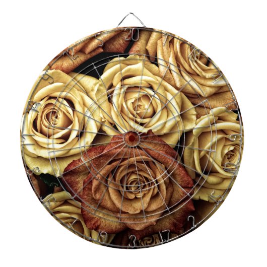 Mooie oude Rozen Dartbord (Voorkant)