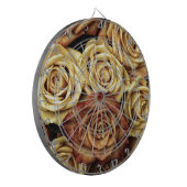 Mooie oude Rozen Dartbord (Voorkant Links)
