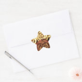 Mooie oude Rozen Ster Sticker (Envelop)