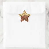 Mooie oude Rozen Ster Sticker (Tas)